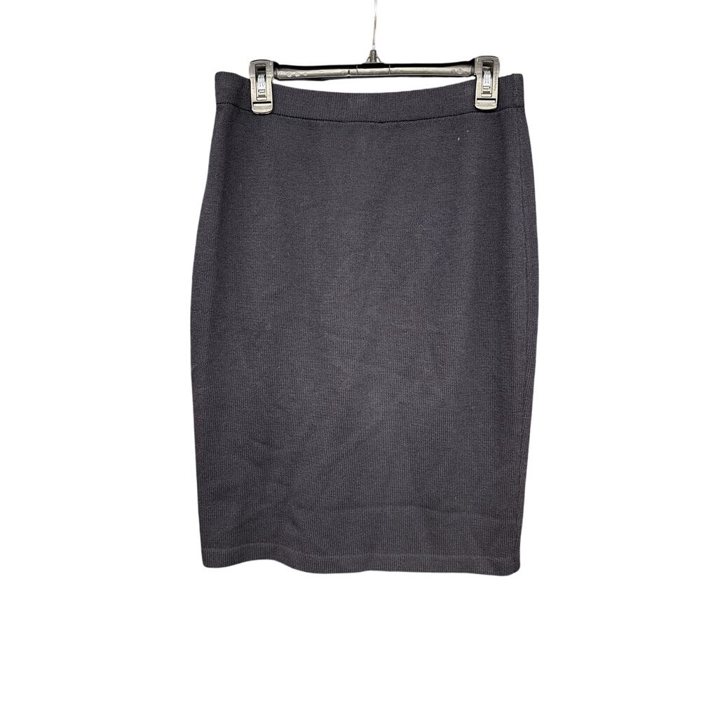 St. John Collection Skirt 10 Vintage Black Basic Professional Stretchy Pencil